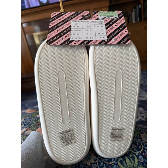 NWT Juicy Couture Pink Cherry Comfy Slippers Sz. XL (9.5-10.5) - Picture 7 of 8